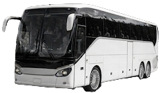 Motor coach and charter bus rental with driver